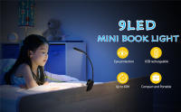 Lámpara De Lectura Mini 9 LED Recargable USB Luz De Libro Clip Brillante Ajustable Sin Etapas Para Mesa Y Noche - details 0