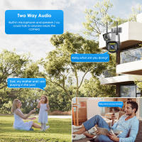 Cámara IP Dual Lente 4G WiFi 8MP 4K Vigilancia Cámara De Seguridad Exterior Inalámbrica Visión Nocturna Zoom Digital CCTV V380 - details 8
