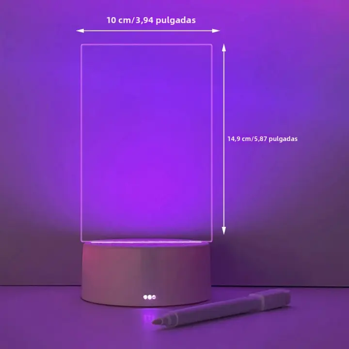 Lámpara Nocturna LED Creativa Con Tablero De Notas Y Pluma Poder USB Regalo Para Niñas Y Amigos Para El Dormitorio - 1