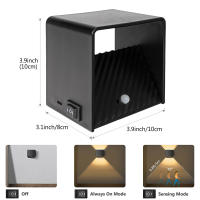 Lámpara De Pared LED Recargable Con Control Remoto Y Luz RGB Iluminación Ajustable Sin Cable Decoración Moderna Para El Hogar - details 3