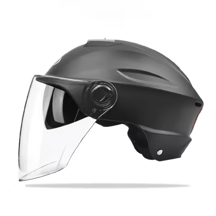 Casco De Motocicleta Eléctrico V E-Scooter Seguridad Para Hombre Y Mujer Equipo Urbano Chopper Estilo Caída Del Agua Abs 0.6kg - 1