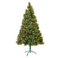 Árbol de Navidad Artificial Decorado 120-180cm con Efecto de Nieve y Conos de Pino Decorativos, Bayas Rojas - Soporte Metálico - Instalación Fácil y Rápida. - details 3