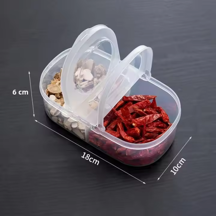 Caja De Almuerzo Portátil Para Niños Contenedor De Alimentos Y Frutas En Plástico Saludable Capacidad Para Camping Y Picnics - 1