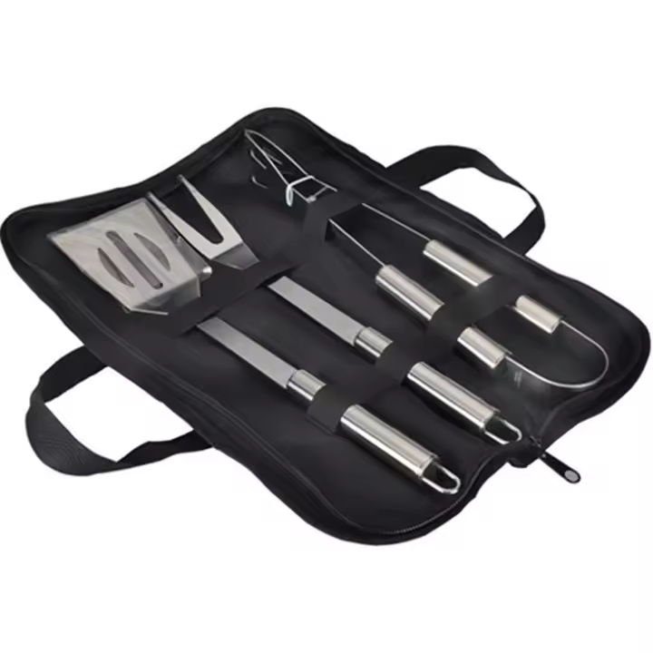 Juego de herramientas de barbacoa de 1 Pieza, Kit de utensilios de barbacoa de Maple inoxidable con Bolsa de Transporte, espátula, pinzas y tenedores Accesorios para herramientas de barbacoa para Cocinar barbacoa, acampar en Aire Libre. - 1