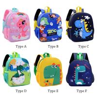 Mochila De Dinosaurio Para Niños Bolsa De Hombro De Dibujos Animados Lindo Mochila Pequeña Para Jardín De Infantes Material Nylon Cierre De Cremallera - details 3