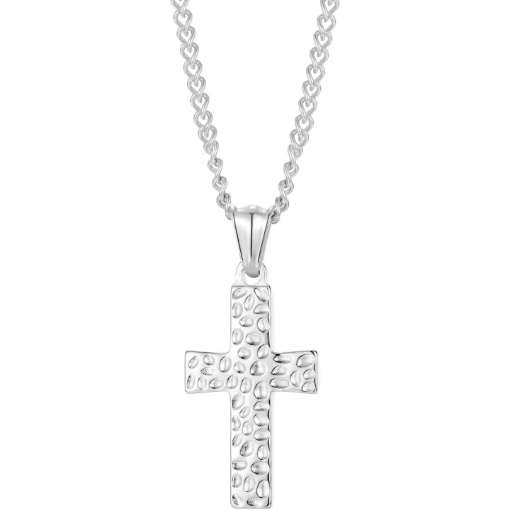 Cruz Cadena hombre Mujer Cadena with Cruz Plata gold color collar Colgante Cruz - 1