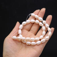 Perlas De Agua Dulce Naturales Blancas En Forma De Arroz Para Joyería DIY Collar Y Pulsera Para Mujeres Beads De Nivel a - details 1