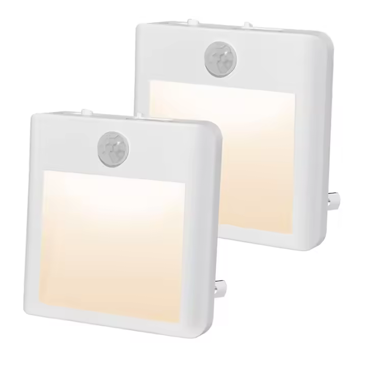 Luz De Noche Sensor De Movimiento Humano EU Plug Para Dormitorio Pasillo Iluminación Automática Protector De Ojos Decorativa LED Incorporada - 1