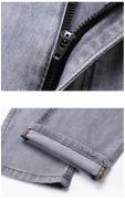 Jeans Elásticos De Verano Para Hombre Gris Comodidad Moda Pantalones Casuales Stretch Algodón Negocios Rectos Mallas Talla Media - details 19