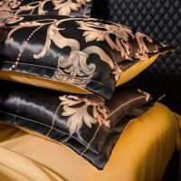 Conjunto De Cama De Lujo Jacquard Tamaño Rey Colcha De Edredón Con 2 Fundas Para Almohada (1 Funda Para Almohada Individual) Color Negro Floral Alta Calidad Poliéster 100% - details 13