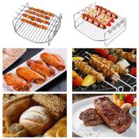 Soporte De Acero Inoxidable Para Asar Y Air Fryer Estilo De Barbacoa Doble Piso Resistente Y Duradero Para Hornear En Casa - details 8
