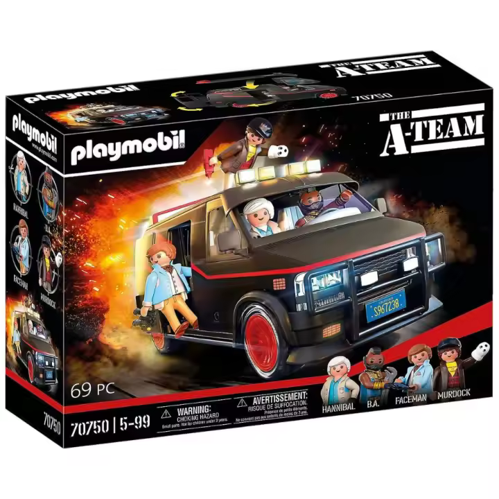 Furgoneta del Equipo A Playmobil (70750) con 4 figuras incluidas - 1