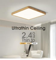 Lámpara De Techo Inteligente Tuya 36W Diseño De Madera LED Con Control De Voz Alexa Google Iluminación Para El Hogar - details 6