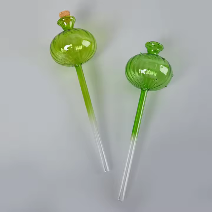 Dispositivo De Riego Automático En Forma De Cactus De Vidrio Transparente Multicolor Para Plantas Y Flores Suministros Para Jardín Y Hogar - 1