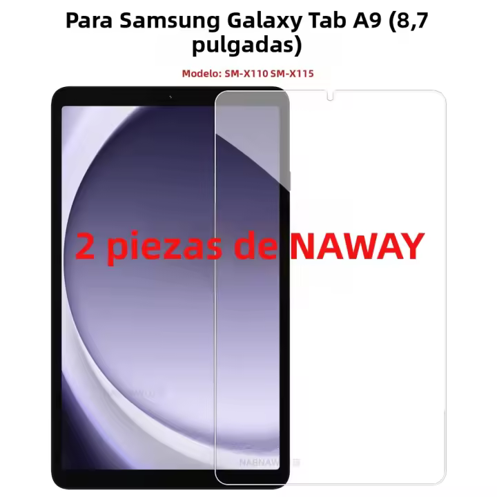 2PCS Protector De Pantalla De Vidrio Templado HD Para Samsung Galaxy Tab S6 Lite 2024 S5E S7 FE S8 S9 Ultra A7 A8 A9 plus 5G Resistente a Arañazos - 1