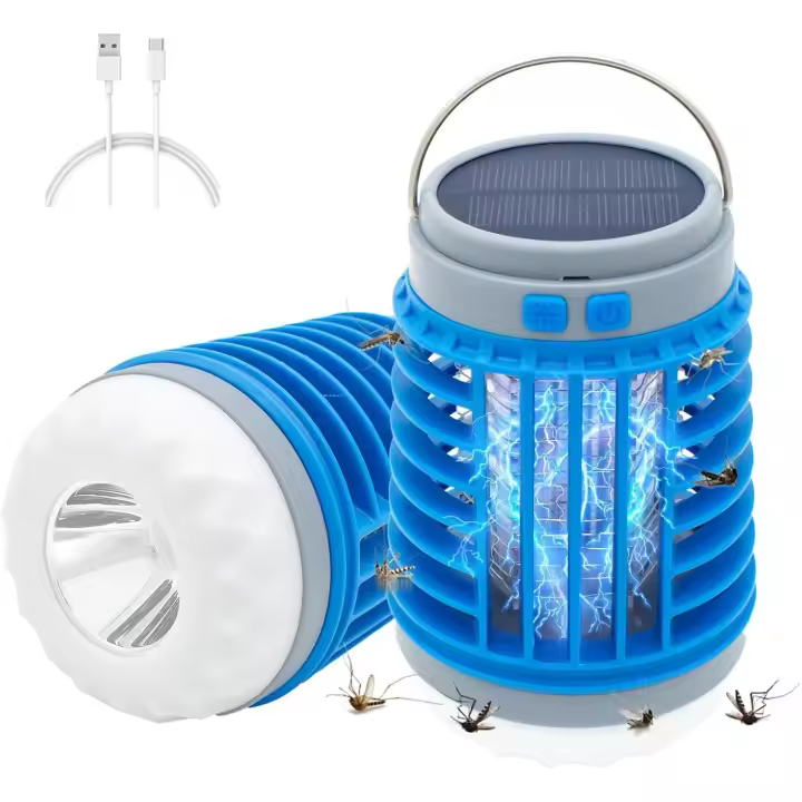 Lámpara Portátil LED Recargable Solar Con Repelente De Mosquitos Para Acampar Luz Exterior USB Para Pesca Hexenderismo Correr Trabajo Emergencias - 1