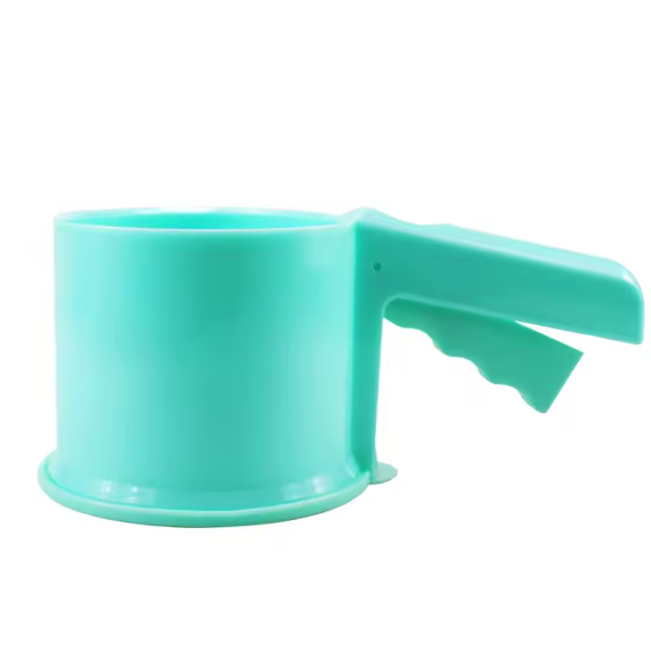 Semi-Auto mano harina tamiz, 21cm de grado alimenticio ABS y acero inoxidable, 20 malla para hornear/azúcar en polvo de tamiz (350ML, Rosa/azul/púrpura/naranja) - 1