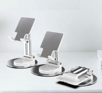 Soporte Móvil Mesa Plegable, Soporte para Teléfono Ajustable en Altura de Rotación de 360° para Escritorio, Soporte Dock Base Escritorio para Teléfono Compatible con  compatible con teléfonos móviles, tabletas u otros dispositivos entre 4 y 10 pulgadas. - details 1