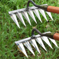 Pala De Jardín De Hierro Para Rascar Y Desenredar La Tierra Herramienta Agrícola Con Mango De Metal Y Cuerpo De Acero Inoxidable Para Jardinería Y Agricultura - details 2