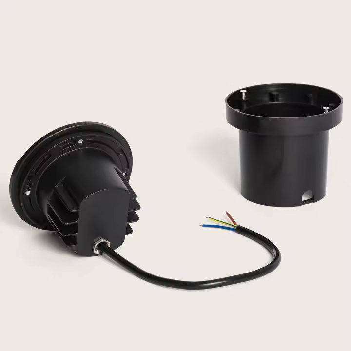 Ledkia Baliza Exterior LED 3W Empotrable Suelo Gimsha 4L Negro 3000K Blanco Cálido - 1