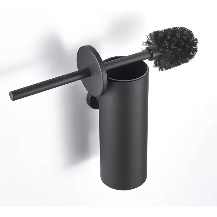 Escobilla de baño con soporte Escobilla de baño de pared Portaescobillas de baño Portaescobillas de baño Níquel cepillado - 1