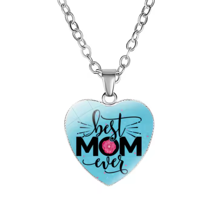 Amor de Mamá Corazón Collar de cristal de regalo simple coreano de Día DE LA Madre - 1