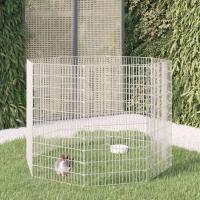 vidaXL Recinto Animales Corral 8 Paneles Jaula para Conejos Hierro Galvanizado Dimensiones 54 x 60 cm, 54 x 80 cm, 54 x 100 cm - details 2