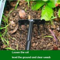 Juego de harrajesde Jardín, Juego de 4 piezas de harrajesde Jardín resistentes que incluye cultivador y cultivador 2 en 1, Rillo de Mano para Exterior, Pala de Jardín, harrajesde Jardín Para desmalezar or Cavar - details 3