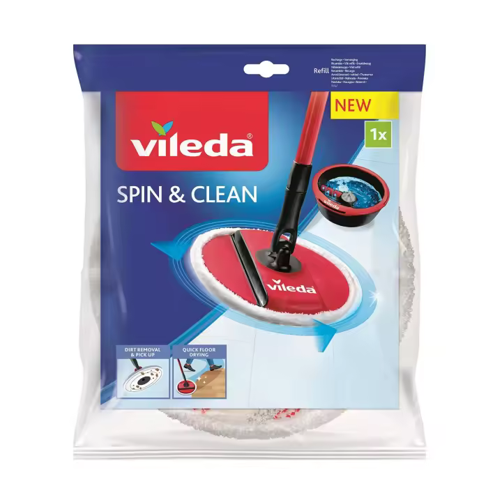Recambio de Mopa Para Fregar Vileda Spin & Clean Microfibras - 1