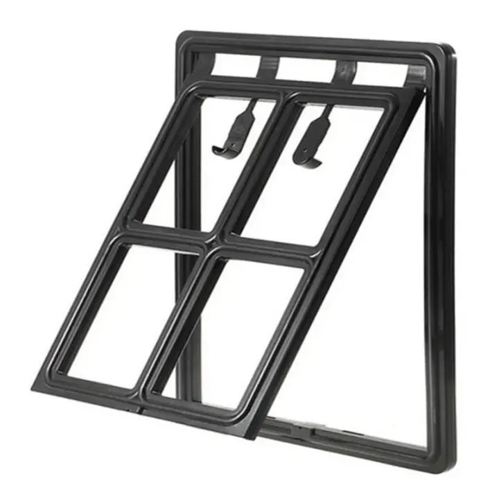 Puerta De Malla Para Mascotas Plástica Cerrable Para Perros Y Gatos Prueba De Mosquitos Seguridad Con Velo De Gato Para Ventanas Puerta De Albergue Para Mascotas - 1