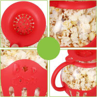 2.25QT Popper De Palomitas Con Vidrio Y Tapa De Silicona Para Microondas Seguro Al Calor JT186 Herramienta De Hornear Y Pastry - details 2