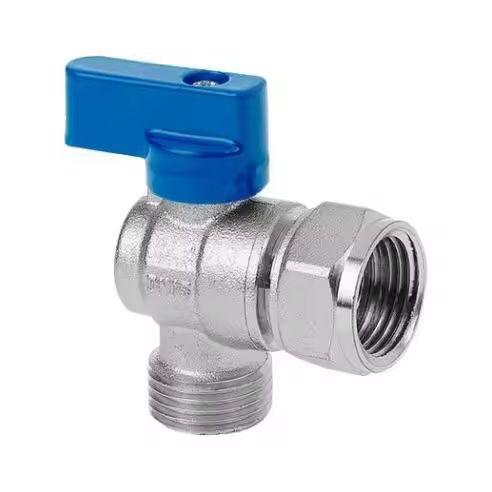 Válvula Escuadra 1/2" M-H Azul Tuerca loca PARETA 7846120000 - 1