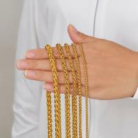 Collar De Acero Inoxidable HIYEE Con Diseño De Trigo Enredado En Oro Para Hombres Y Mujeres Cadena Clásica De Enlace Para Joyería Fitness Tracker - details 5