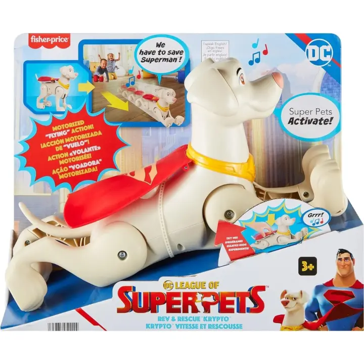 DC LIGA DE LAS SUPERMASCOTAS KRYPTO EL SUPERPERRO IMAGINEXT JUGUETE MÓVIL - 1