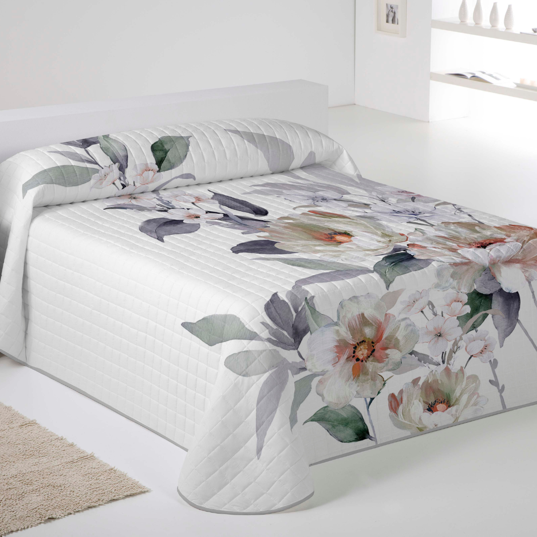 ICEHOME - Colcha Bouti Estampada - Microfibra Extra Suave de Alta Calidad - 10 Modelos Diferentes - Acolchado a Rombos - Cama 90-105/135/150/180 - Relleno Ligero 70 gramos - Fabricado en España
