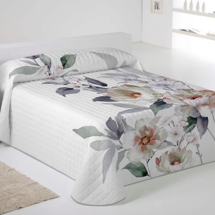 ICEHOME - Colcha Bouti Estampada - Microfibra Extra Suave de Alta Calidad - 7 Modelos Diferentes - Acolchado a Rombos - Cama 90-105/135/150/180 - Relleno Ligero 70 gramos - Fabricado en España - 1