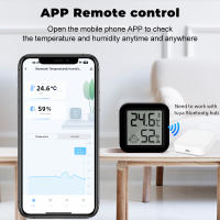 Sensor De Temperatura Y Humedad Para Interiores Con Bluetooth Sensor De Humedad Piloto Compatible Con Tuya Monitorización Por APP Color Negro O Blanco - details 3