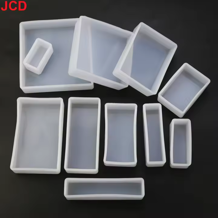 Molde De Silicona Para Bricolaje Cera En Cubo Rectangular Resina Molde Para Specimen De Insecto Flor Seca Y Ballena - 1