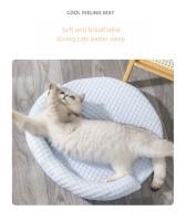 Colchoneta de frijol de hielo para gato, colchón frío con refrigeración, resistente a mordeduras y arañazos, cama para mascotas, adecuado para perros de tamaño mediano, Verano - details 9