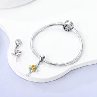 Encantos De Estrella Luminosa Platinados Para Pulsera Original Joyería DIY Simbolo Eterno Colgante De Amor Cadena De Seguridad Compatible Con Pulseras Originales - details 97