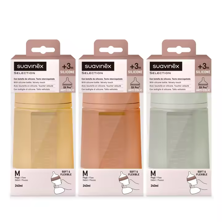 BIBERON SILICONA SUAVINEX INTENSE COLOUR + 3 MESES 1 UNIDAD - 1