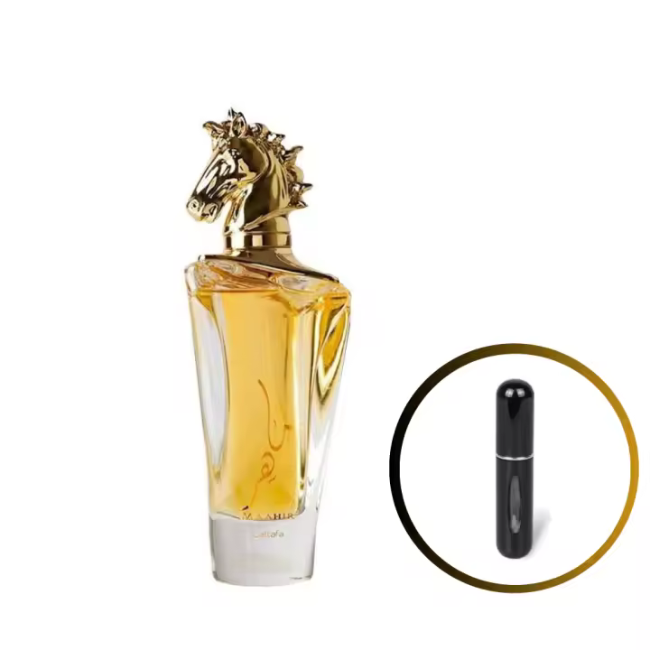 Perfume MAAHIR ORIGINAL Lattafa 100ml +ATOMIZADOR 5ml Recargable GRATIS! UNISEX Perfume Árabe Original De Dubai Emiratos Árabes, oriental - 1