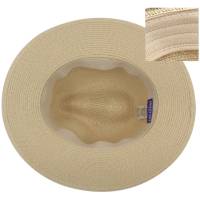 Kebedo Moda Sombrero de Paja para Hombre Mujer Estilo Panamá Transpirable Sombrero de Verano con Cinta Decorativa Estampada Plumas para Playa, Sol y Viaje, Diseño de ala Ancha Unisex, Talla Única Ajustable 58-59CM - details 1