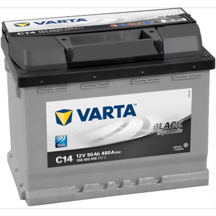 Batería de coche Varta C14 Black Dynamic. 12V - 56Ah/480A (EN) 556 400 048 312 2 Caja L2 - 1