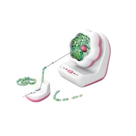 Kit de hilandero de cuentas de arcilla, hilandero de cuentas eléctrico para hacer cinturones, pulseras, collares, regalos de bricolaje, fácil de instalar y fácil de usar (pilas no incluidas) - 1