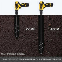 Auger De Plantador Espiral Broca Herramienta De Jardín Para Plantar Flores Y Plantas Corte De Agujeros Accesorios De Jardinería - details 2