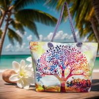 MEJORADA KD-2307 Bolso de Playa-Tote Bag Grande 60x40x20CM con Estampado de Árbol de la Vida y Colores Vibrantes, Ideal para Playa y Vacaciones - details 1