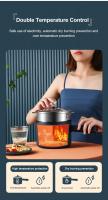Olla Multifuncional Eléctrica 220V De Doble Capa Para Hogar Y Dormitorio Estudiantil Con Sello Antideslizante Y Antiadherente Para Cocinar Arroz Y Sopas - details 13