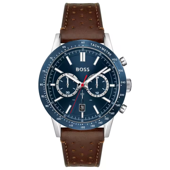Reloj de Hombre HUGO BOSS 1513921, Esfera azul de 44 MM + Caja de Regalo Elegante - 1