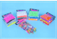 Bolsa De 300 Piezas De Banda De Goma Colorida Para Juguetes De Puzle DIY Y Pulseras Arcoíris Para Niños Juguetes Tejidos Y Horquillas - details 3